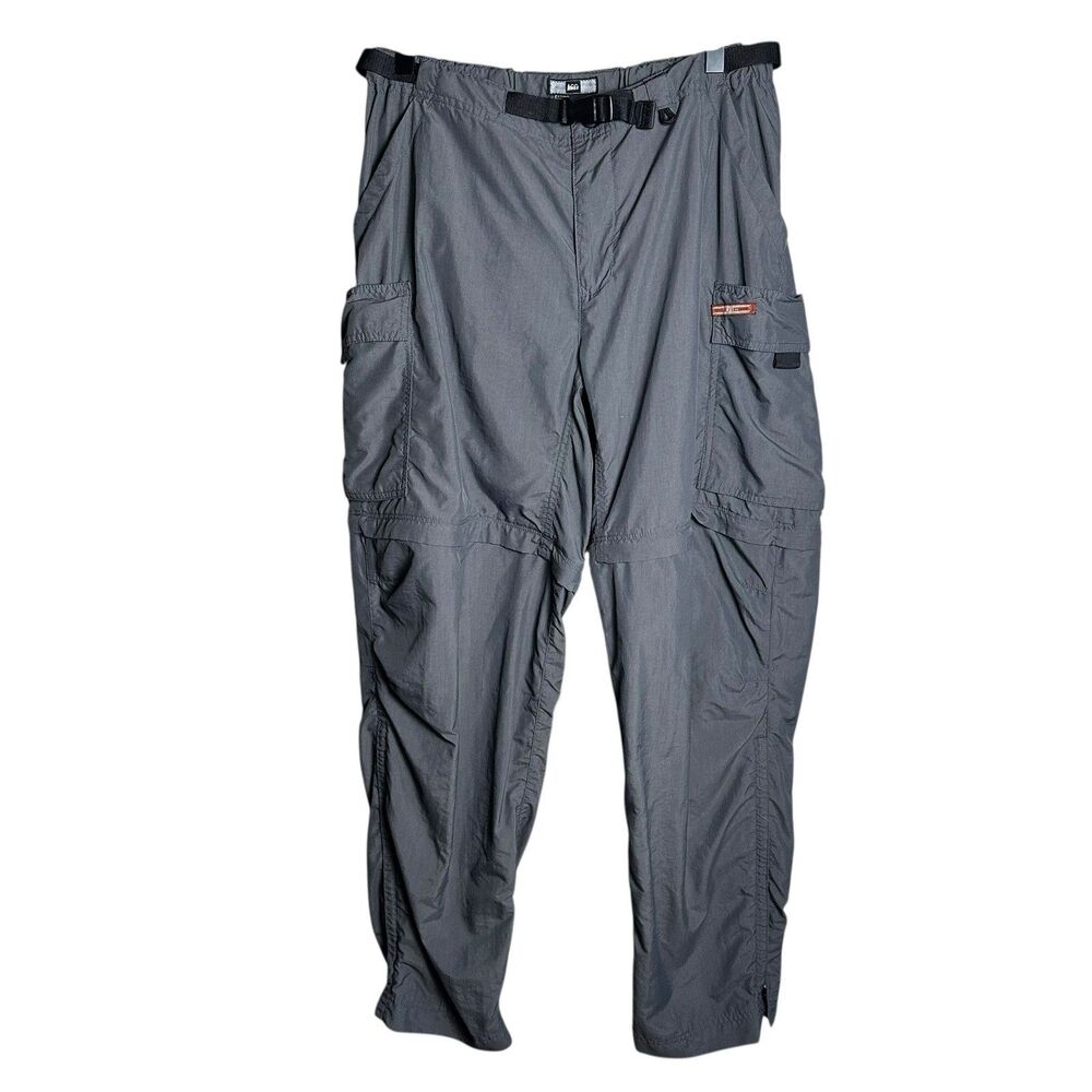 REI Gray Convertible‎ Cargo Tech UPF Pant Women's 12 | Hiking Outdoor Gorpcore